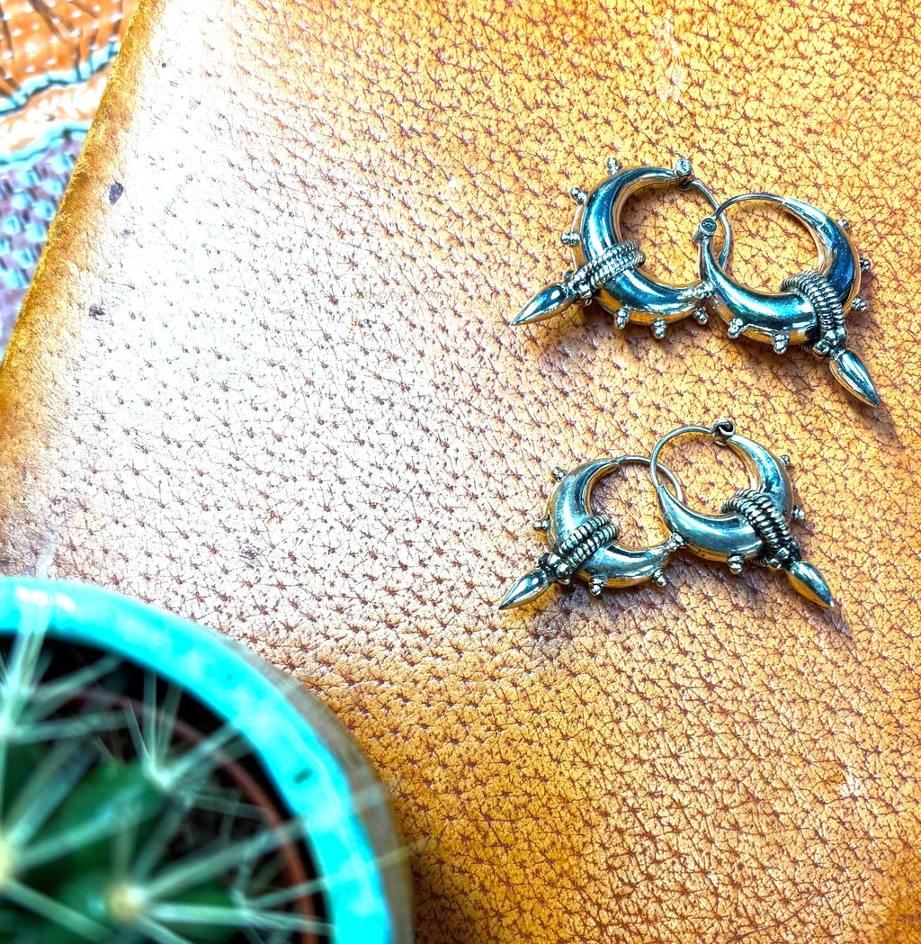 Tribal Warrior Hoop Earrings