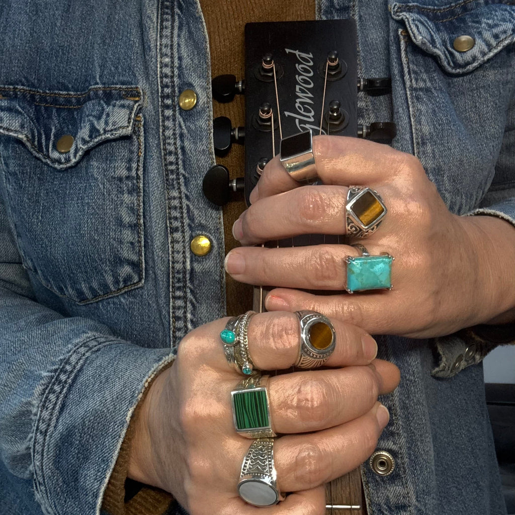 Malachite Square Signet Ring