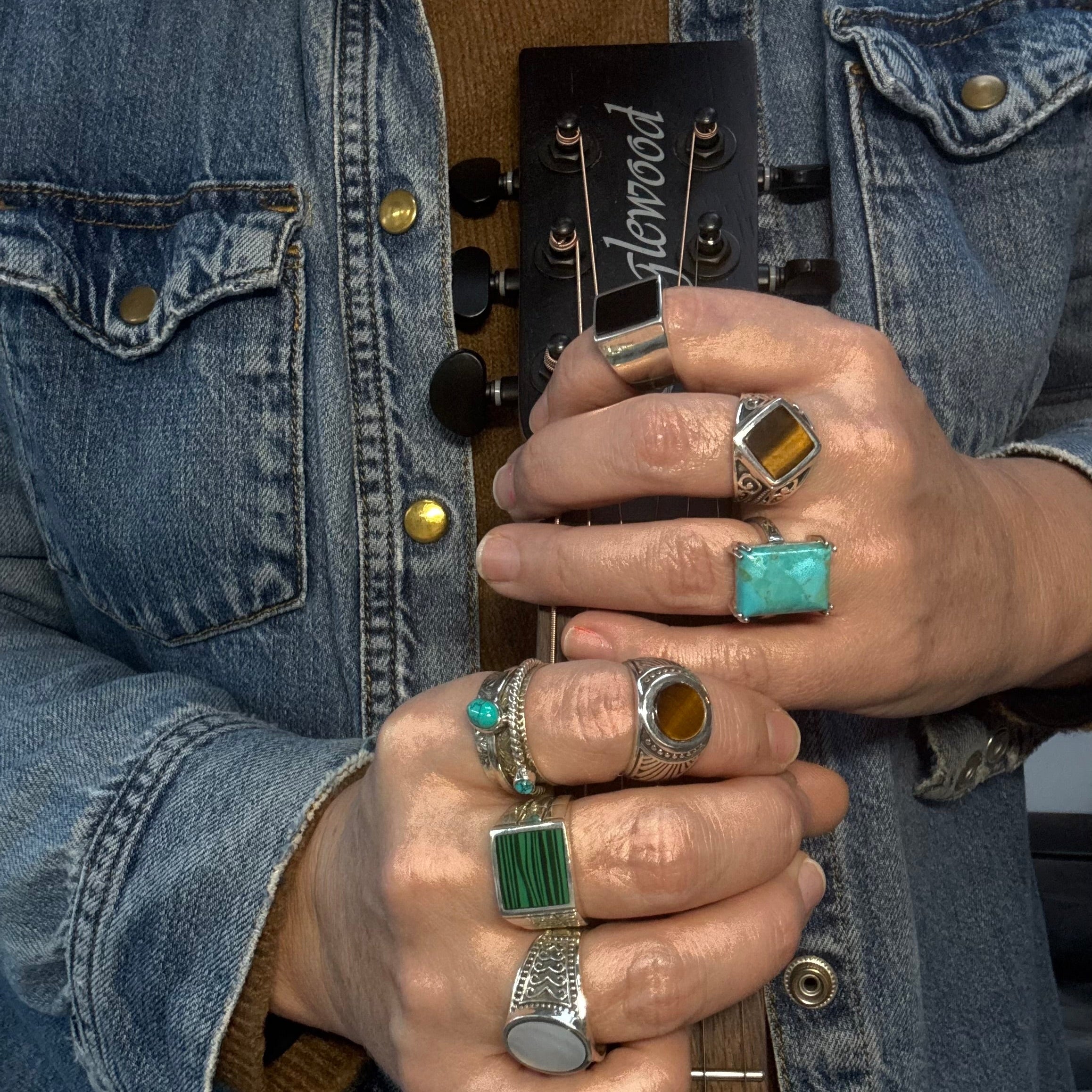 Malachite Square Signet Ring