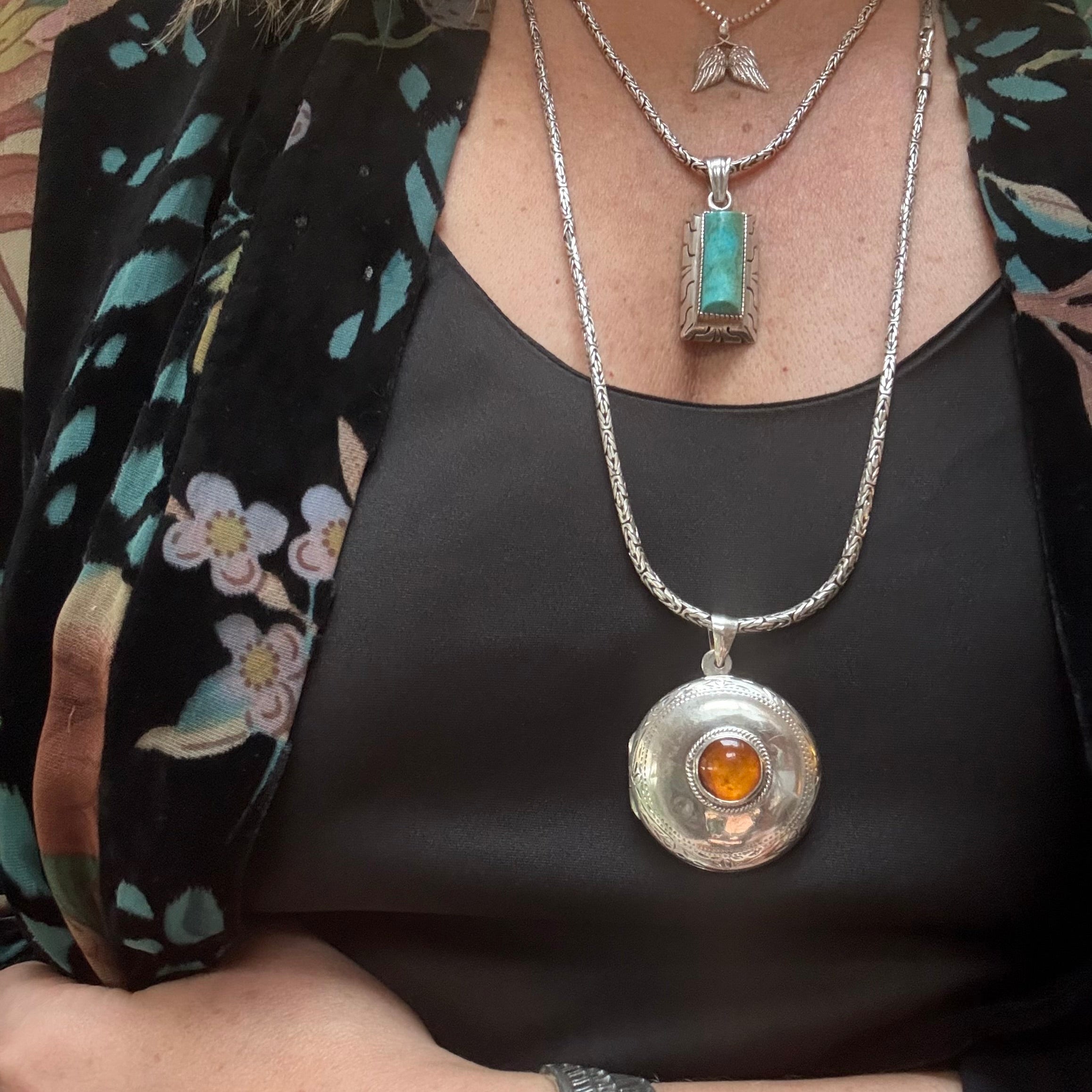 Vintage Mexican Turquoise Pendant