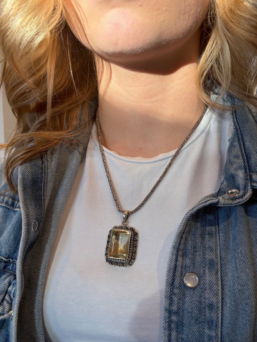 Jaipur Citrine Pendant