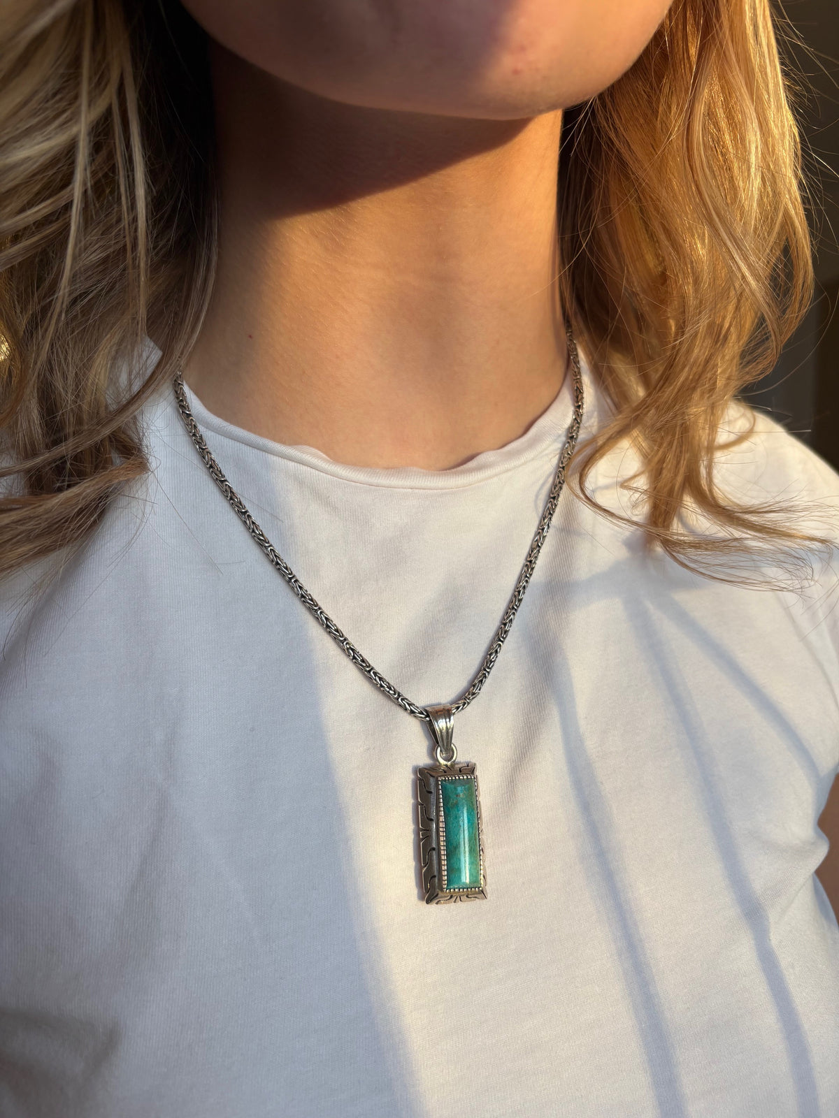 Vintage Mexican Turquoise Pendant